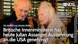 Britische Innenministerin hat heute Julian Assanges Auslieferung an die USA genehmigt. Moritz Müller
