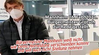 Bürgermeister Mannheim weiß nicht, wie Demo-Anmeldung verschwand. Will auch nicht Stellung nehmen