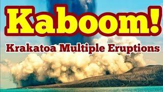 Krakatoa Multiple Eruptions/ Anak Krakatoa, Indonesia, Java, Indo-Pacific Ring Of Fire