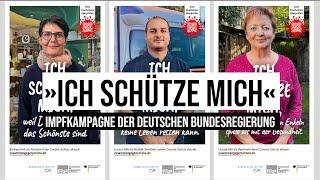 14.10.2022 Berlin Collage «Ich schütze mich» Impf-Kampagne präsentiert von Prof. Dr. Karl Lauterbach
