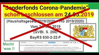 Korrektur zu meinem Video "Sonderfonds Corona-Pandemie, Gesetzesfassung  24.05.2019"