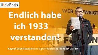 Klare Worte von Kayvan Soufi-Siavash | Tag für Frieden und Freiheit in Dresden | dieBasis