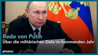 Putin und Schoigu zur Militärstrategie am 21.12.22