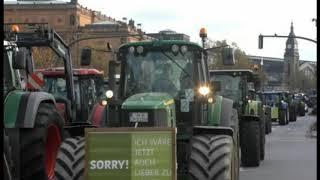 Germans Farmers Block Hamburg In Revolt Against New Environmental Regulations