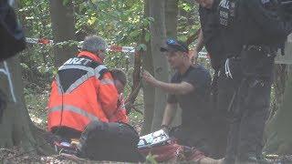 Exklusiv: Journalist stürzt von Hängebrücke - tot bei Räumung Hambacher Forst am 19.09.18 + O-Ton