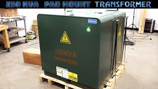 250 KVA Pad Mount Transformer - 24940Y/14400 & 12470Y/7200 Grounded Wye Primary, 240/120V Secondary