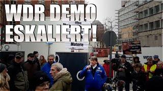 Demonstrationen vor dem WDR Köln eskaliert #Umweltsäue #Nazisäue
