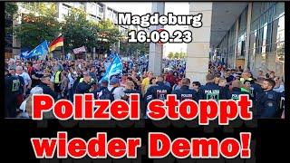Demozug gegen die Regierung / Magdeburg 16.09.23