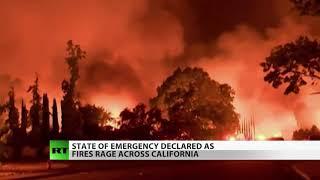 California Fires Double in Size, State of Emergency Declared