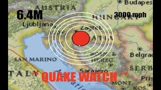 Energy from the LARGE 6.4M Quake in Croatia reaches New York in 15 minutes - 3000 mph through Earth!