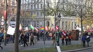 20.11.2021 - Anti Corona Maßnahmen Demonstration in Wien 20.11.2021