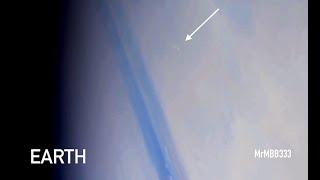 Large "Spacecraft" CRUISES Out Of Earth's Atmosphere! | HUGE Stripes Seen Above Earth From Space