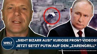 UKRAINE-KRIEG: "Sieht bizarr aus!" Kuriose Front-Videos! Jetzt setzt Putin auf den "Zarengrill"!