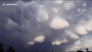 Bizarre Mammatus Wolken ? in China