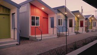 Tiny Home Village now open, first residents move in