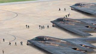 US Pilots Rush for Their Massive Stealth Bombers and Takeoff at Full Throttle