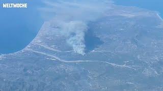Video aus Flugzeug zeigt das wahre Ausmass des «Inselbrandes» von Rhodos - Weltwoche Daily