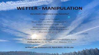 1/2 Wetter-Manipulation Vortrag im ParaZug - Dr. Philipp Zeller