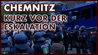 #Chemnitz zwischen friedlicher Demonstration und Ausschreitungen.
