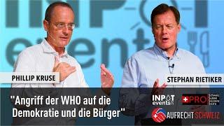 Dr. med. Stephan Rietiker und Rechtsanwalt Philipp Kruse zur WHO / 2/3  DINNER MIT INPUT 15.9.23