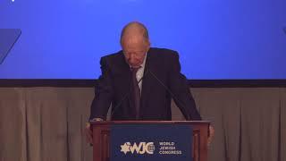 Lord Rothschild (Jacob) accepts the WJC Theodor Herzl Award