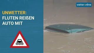Unwetter mit Hagel und Überflutungen - Reutlingen/Kirchheim (23.06.2021)