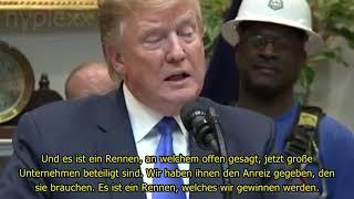 Donald Trump: "Die USA werden das 5G Rennen gewinnen!" - Deutsche Untertitel