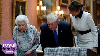 The Queen shows President Trump and Melania US artefacts from Royal Collection