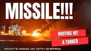 Houthi Attack Tanker Marlin Luanda | Ship on Fire & Abandoned | Indian, US and French Navy Respond