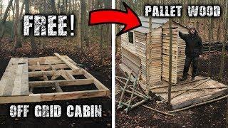 Building an Off Grid Cabin using Free Pallet Wood: A Wilderness Project