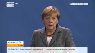 "Geordnetes Regime" (Aussage Merkel)  Presse-Konferenz mit Angela Merkel und Werner Faymann zur EU-A