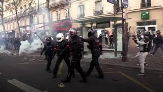 Scores injured and arrested as Paris 'march for freedom' descends into violence