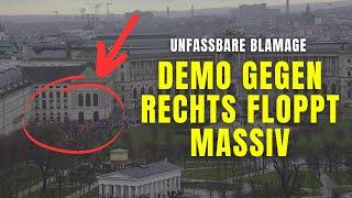 Demo gegen rechts floppt massiv - Wien 03-2024