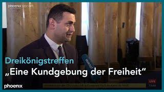 Gespräch mit Bijan Djir-Sarai (FDP-Generalsekretär) nach dem Dreikönigstreffen am 06.01.23