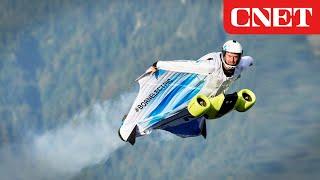 Watch world's first electric wingsuit flight
