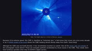 EXTREMELY RARE CME on 3/13/23