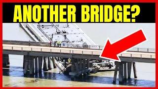 Barge slams into Galveston bridge in Texas, causing partial collapse and shutdown