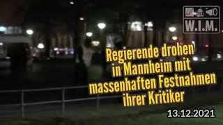 Regierende drohen in Mannheim mit massenhaften Festnahmen ihrer Kritiker
