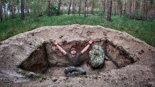 Ich baue ein geheimes Untergrund Versteck mit Militärausrüstung mitten im Wald