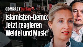 Islamisten-Demo: Jetzt reagieren Weidel und Musk!