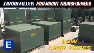 PAD MOUNT Transformers - Liquid Filled 100kVa 120/240V Secondary - Biodegradable Fluid