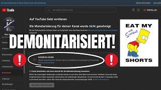 Wegen "Schädlicher Inhalte" - YouTube schließt mich von der Monetarisierung aus!