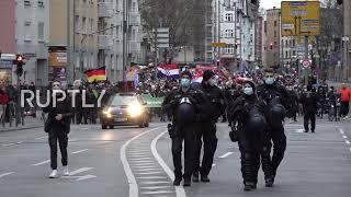 Germany: Thousands protest COVID restrictions in Frankfurt