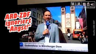 ARD-ZDF ignoriert "Angst". Zuschauer korrigiert Reporter in Würzburg live!