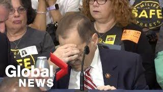 U.S. Congressman Jerry Nadler appears to pass out in New York