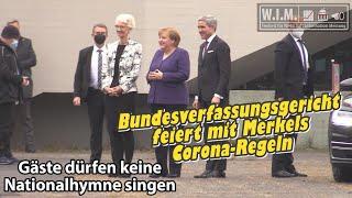 Bundesverfassungsgericht feiert mit Merkels Corona-Regeln: Gäste dürfen keine Nationalhymne singen