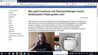Trailer / Wie geht fb mit Falschmeldungen von Drittanbieter-Faktenprüfer um?