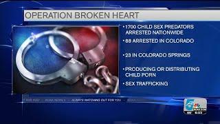 88 child sex predators arrested in Colorado during Operation Broken Heart