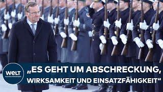 (Pistolius ev Neuer Kanzler lt Italien) MILITÄRISCHE EHREN: Pistorius - Bundeswehr jetzt und schnell